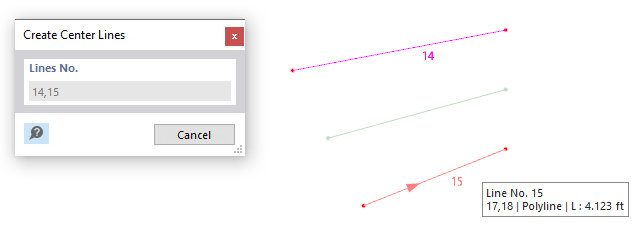 Creating Center Line for Not-Parallel Lines
