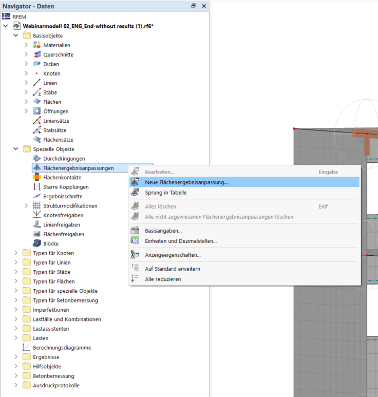 Creating Surface Results Adjustment