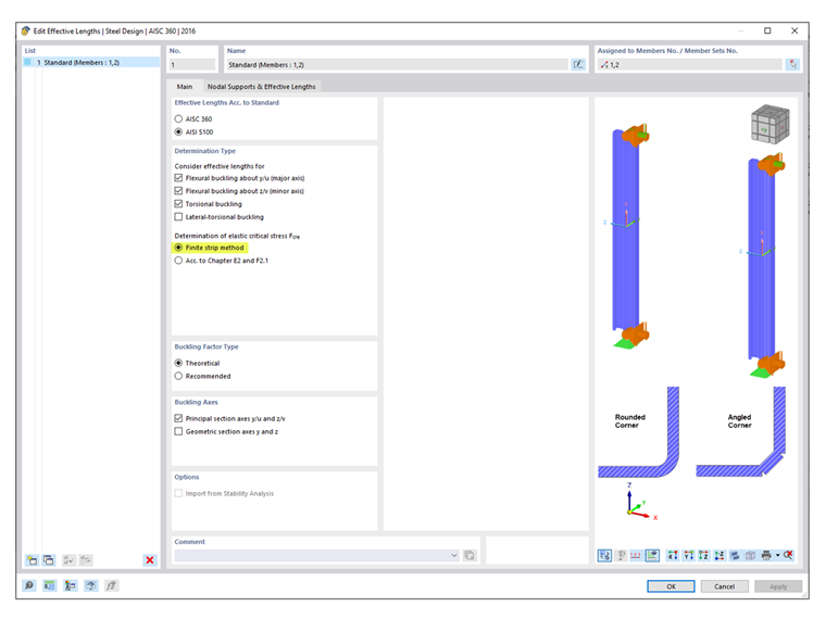 KB 001841 | AISI Cold-Formed Steel Design Using Custom Section in RFEM 6