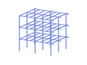 Modern office building architecture made of steel with a clear structure.