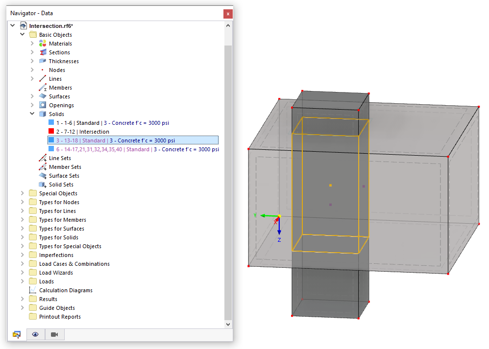 Solid with Generated Components of Intersection