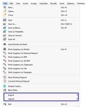 Access Interfaces in Menu "File"