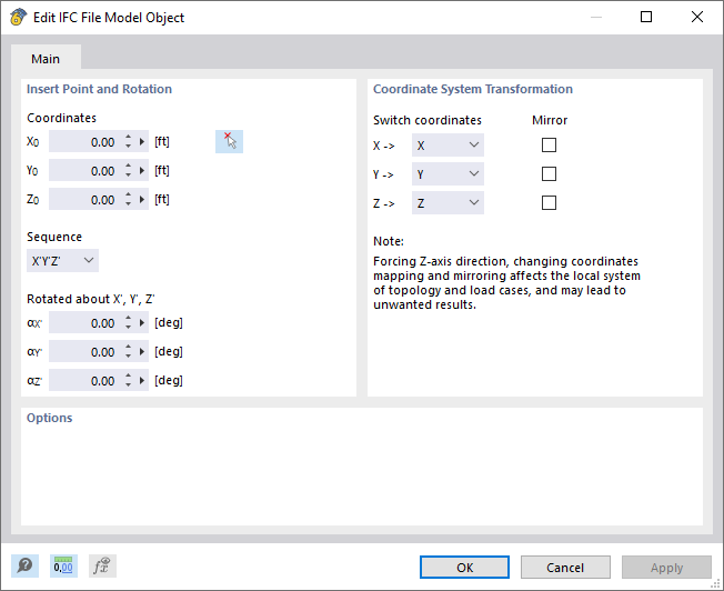 Settings for IFC Export