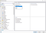Settings for Export of Tables