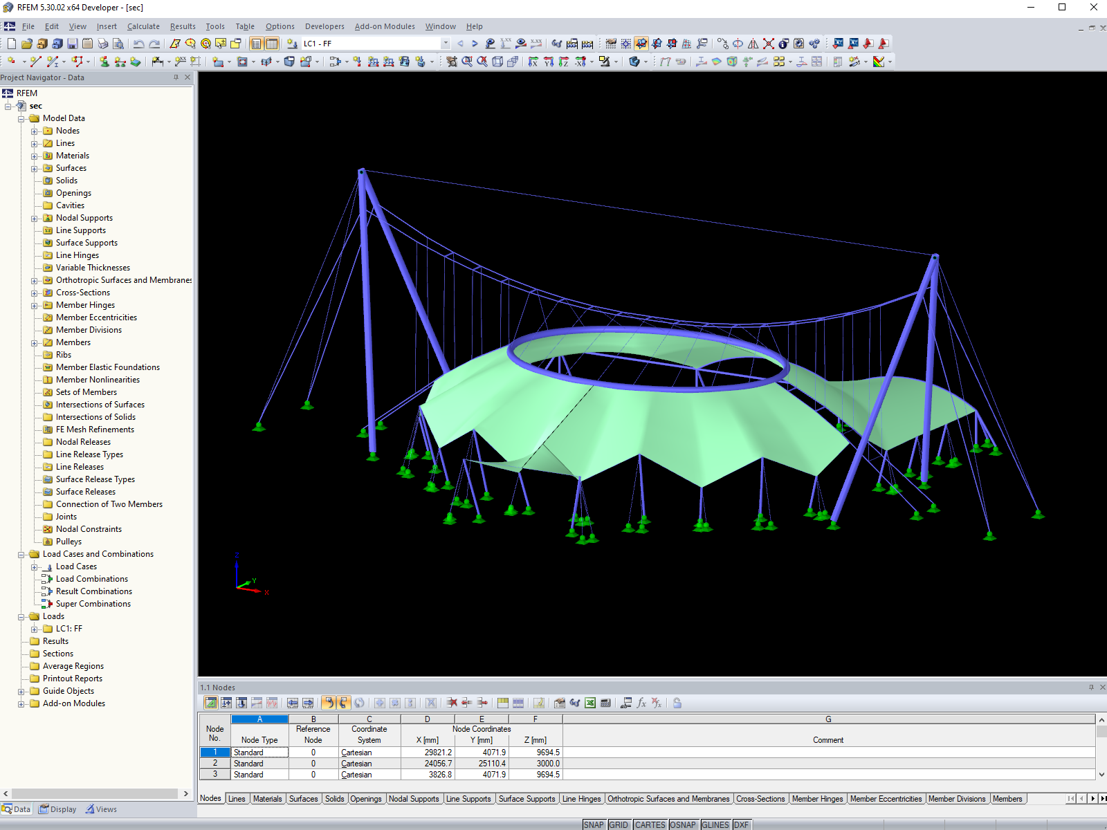 Suspended Membrane Roof