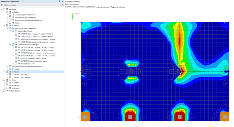 Design Ratio of Ceiling Slab and Results of Punching Shear Design