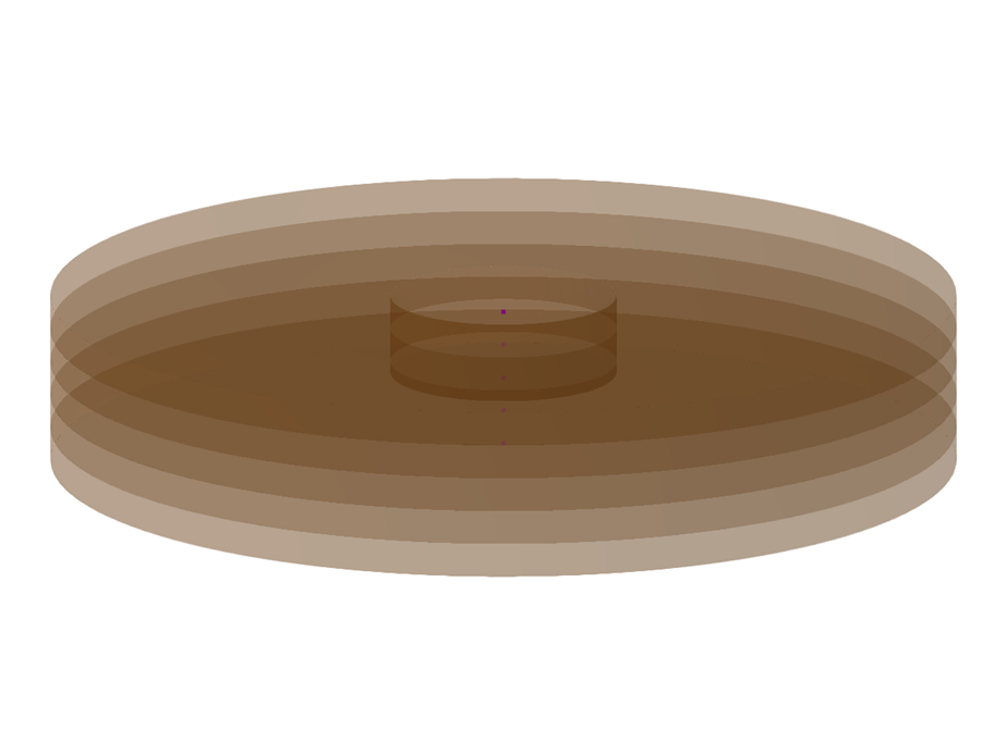 Model 003976 | FUP006 | Circular Soil Massif with Circular Foundation