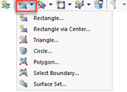 Detailed view of surface creation with the "Select Boundary" option for precise boundaries.