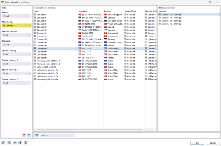 Illustration of materials for concrete slabs in building structures, with details of layer composition and properties.