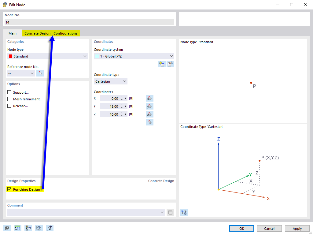 Activating Punching Shear Design of Node