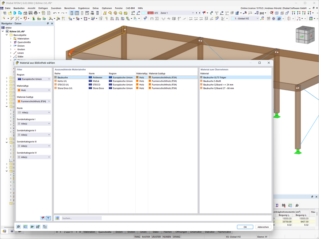 Feature 002606 | Design of Laminated Veneer Lumber (LVL) Members According to EN 1995-1-1