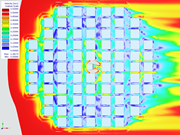 Flow Velocity over All Buildings - AIJ Case D