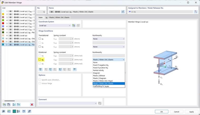 Assigning Plastic Hinge According to FEMA 356