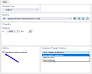 Defining Integration Method for Surface Thickness