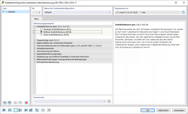 Seismic Configuration