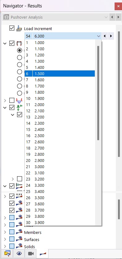 Selecting Load Increment