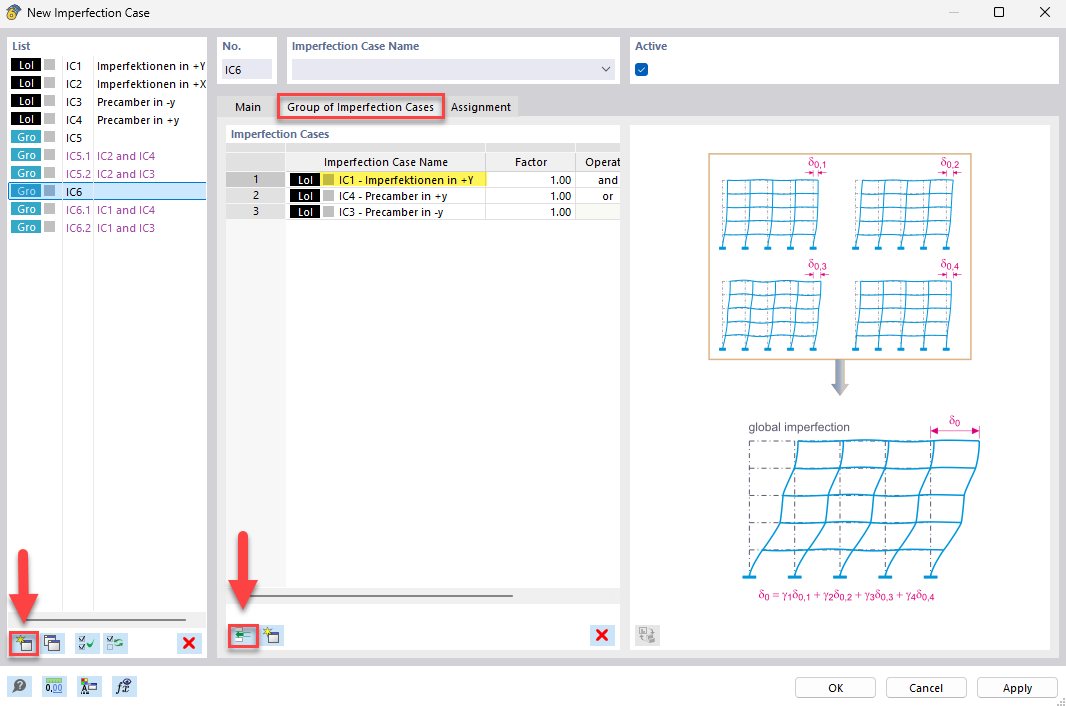 Combination of Imperfection Cases