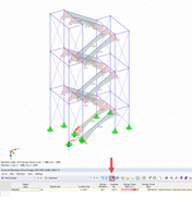 Display of the calculated results for cross-sections in a technical analysis.