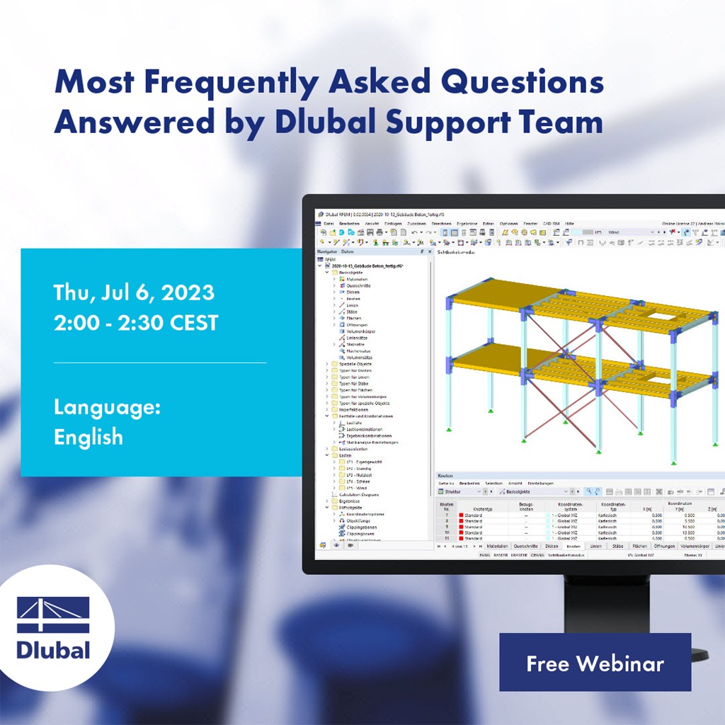 Most Frequently Asked Questions Answered by Dlubal Support Team