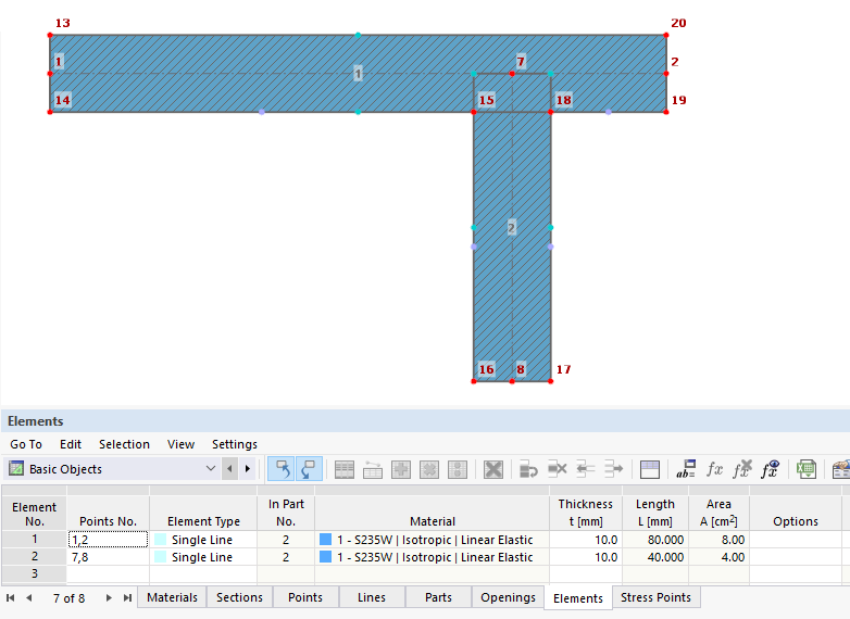 FAQ 005391 | When are elements interconnected in RSECTION 1, and how can they become interconnected?