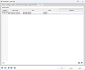 Dialog Box "Edit Model – Base Data", Tab "History"