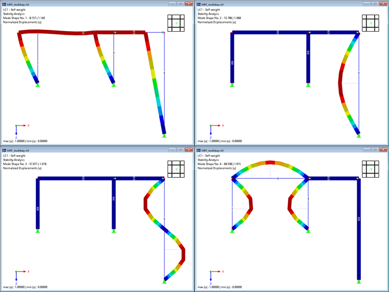 KB 001851 | First Four Mode Shapes of Example System