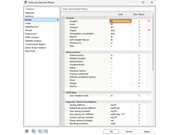 Benutzeroberfläche zur Anpassung von Einheiten und Dezimalstellen in einem Modellprojekt.