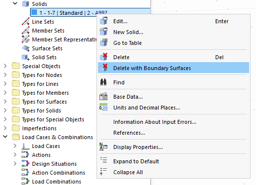 Technical illustration of the application of the "Delete with Boundary Surface" function.