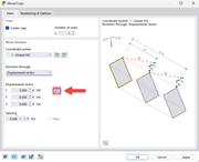 Visualization of a copy process of the edge surface within a contact solid in a construction application.