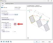 Visualization of a copy process of the edge surface within a contact solid in a construction application.