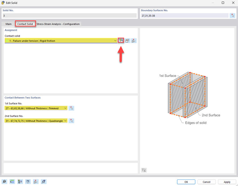 Creating New Contact Solid in 3D Structural Model for Structural Analysis