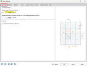 Adjusted grid density in a calculation model for more precise results.