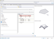 Display of the surface area of a selected surface within a software application. The surface is highlighted in color, and the numerical value of the surface area is displayed.