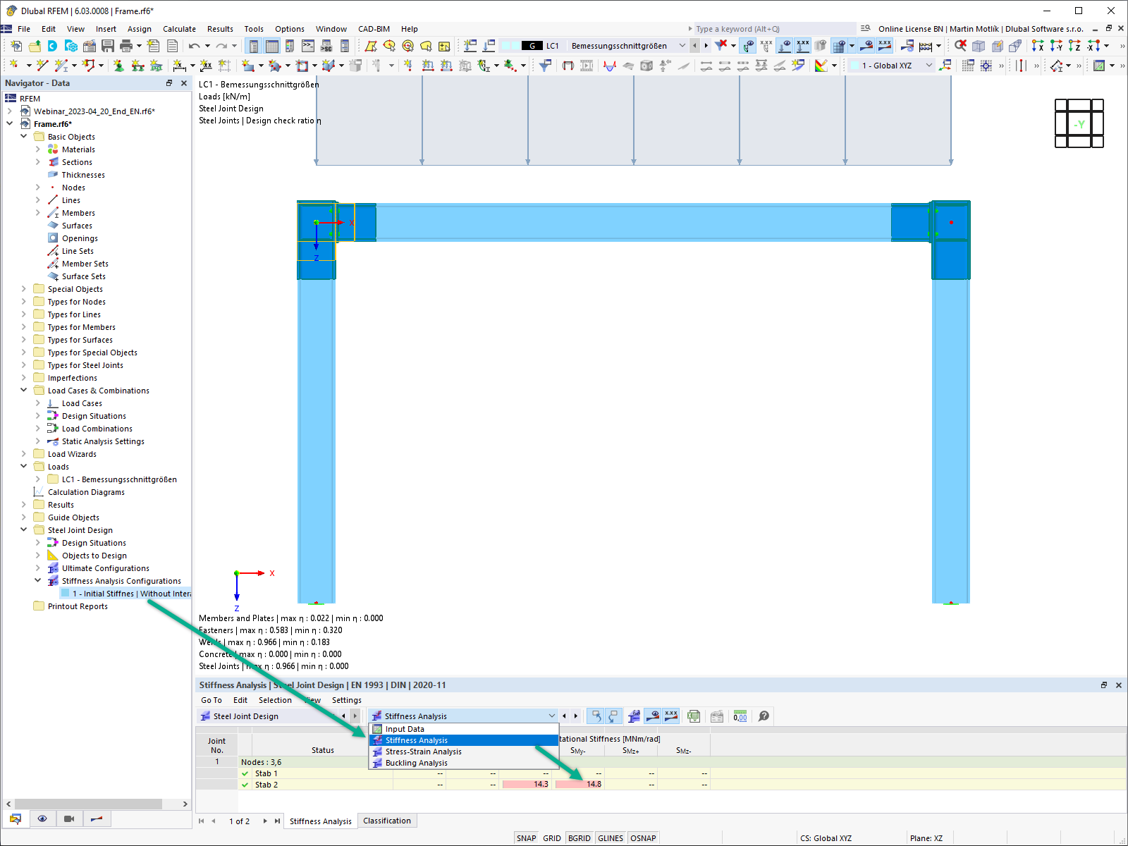 Feature 002639 | Calculation of Initial Stiffness Sj,ini