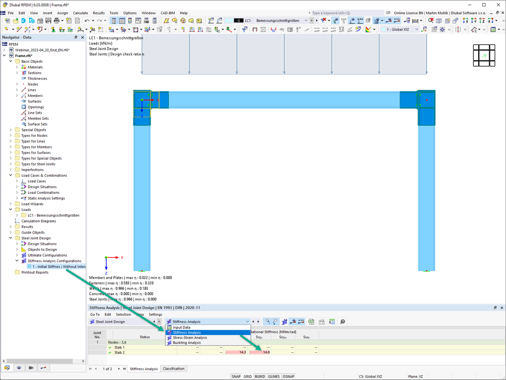 Feature 002639 | Calculation of Initial Stiffness Sj,ini