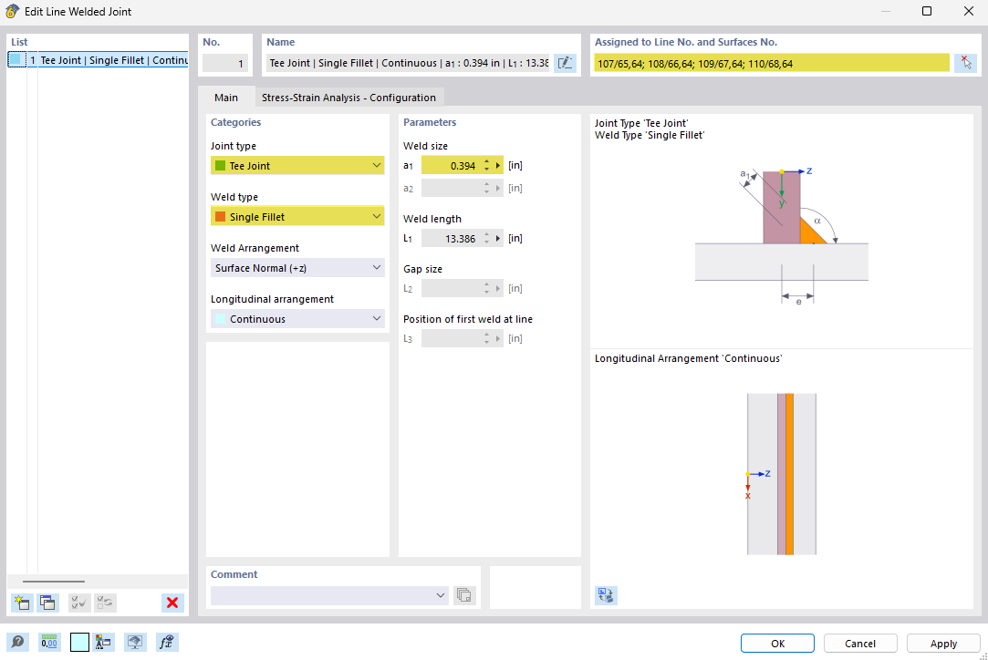 Illustration of a new line-welded connection for optimized load-bearing capacity.