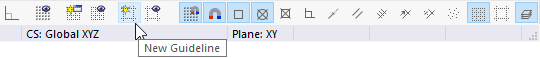 Button "New Guideline" in CAD Toolbar