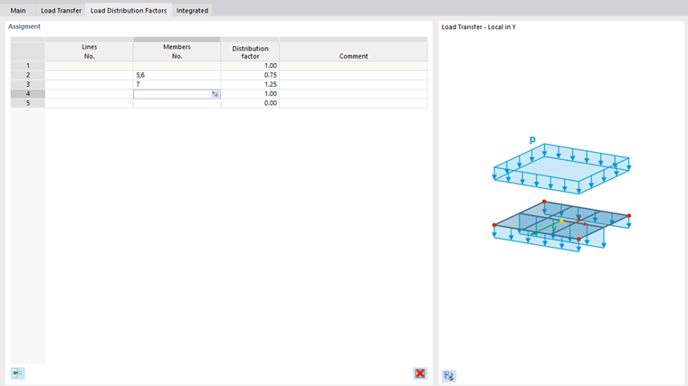Defining Load Distribution Factors