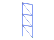 Model 004297 | Multistory Frame Made of Steel with Bracing Diagonals