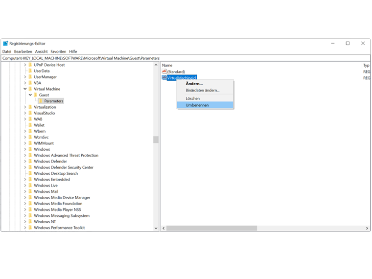 FAQ 005394 | PC is recognized as a virtual machine. What can I do?
