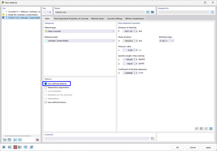 FAQ 005388 | Activating User-Defined Material