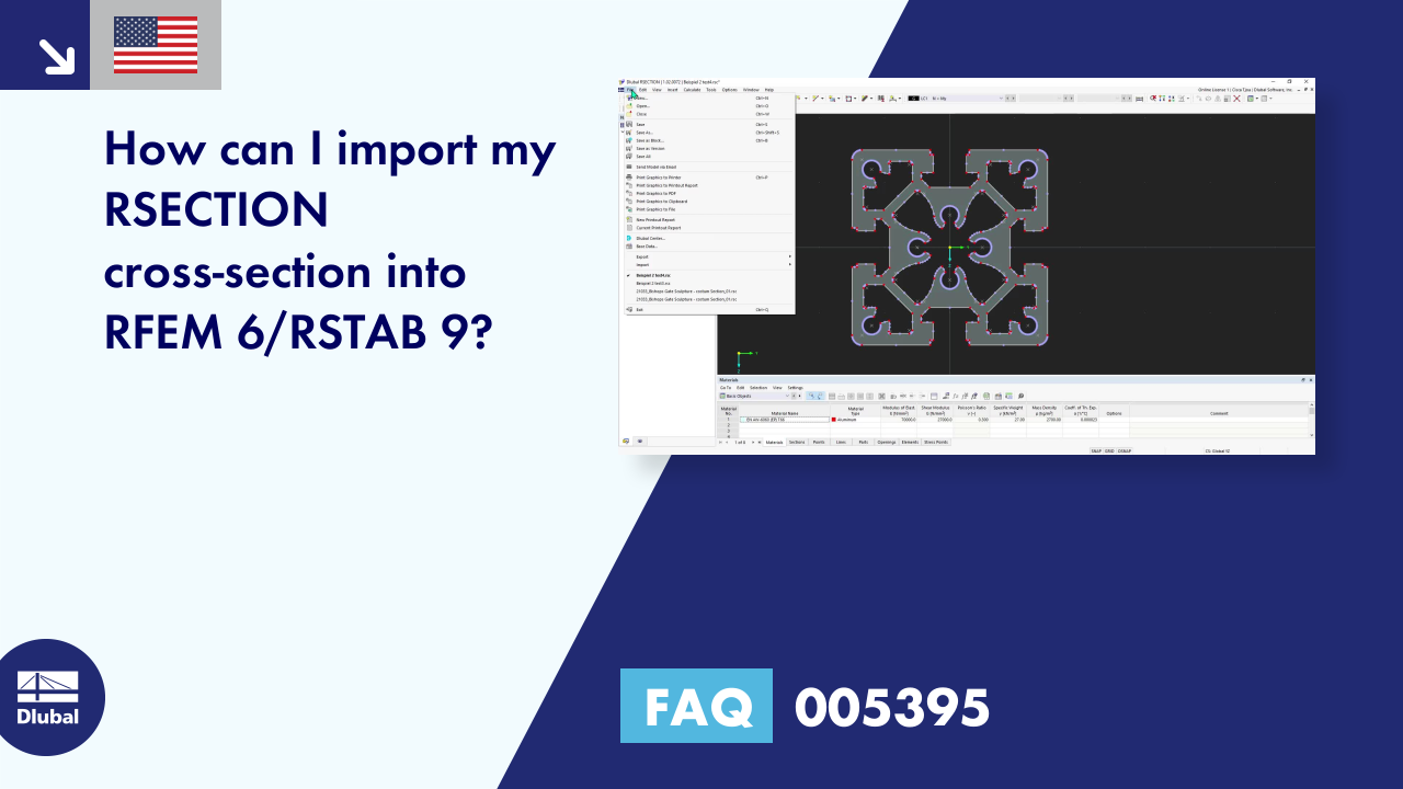 FAQ 005395 | How can I import my RSECTION cross-section into RFEM 6 ...