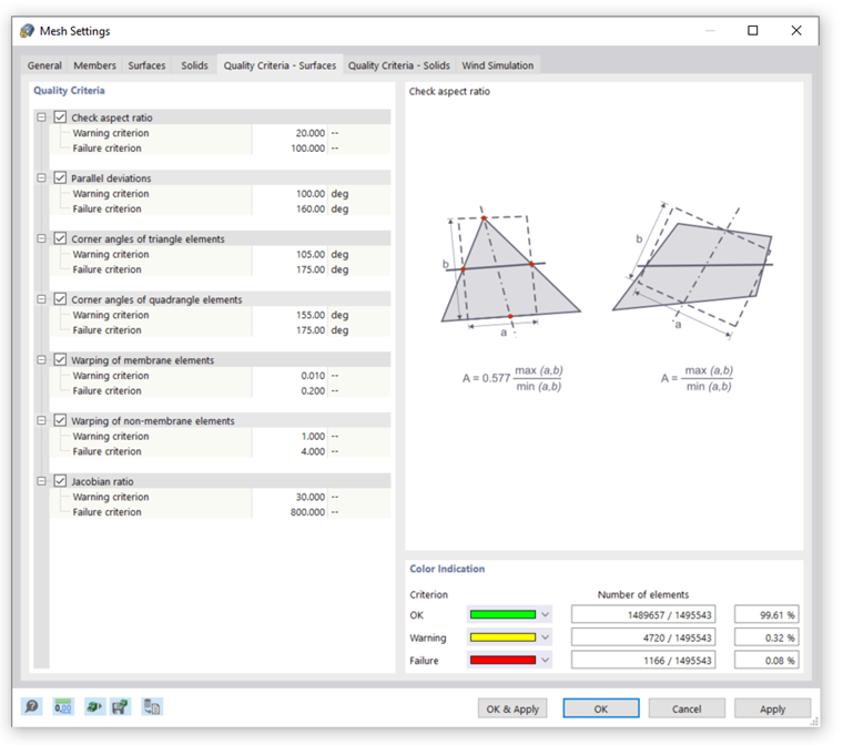Quality Criteria – Surfaces