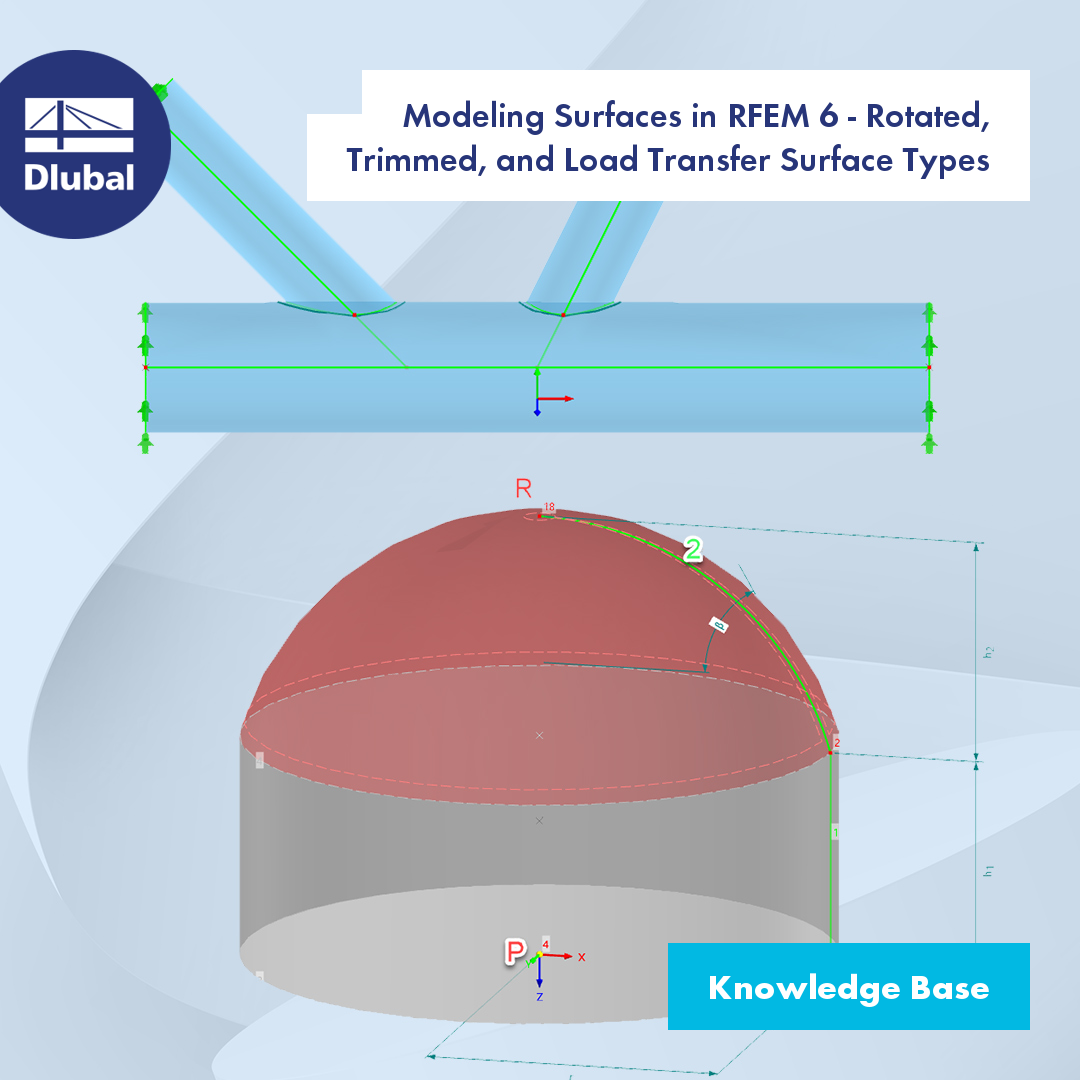 Modeling Surfaces in RFEM 6 - Rotated, Trimmed, and Load Transfer Surface Types
