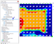 Displaying Values of Required Bottom Main Reinforcement in Grid Points