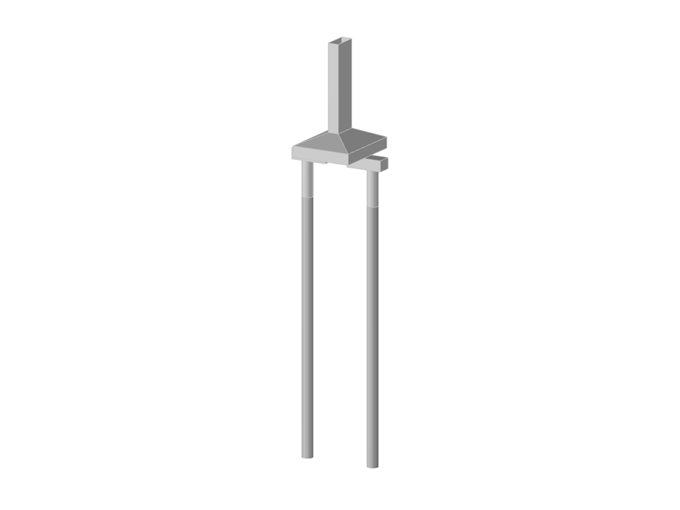Model 004378 | Footing with Piles