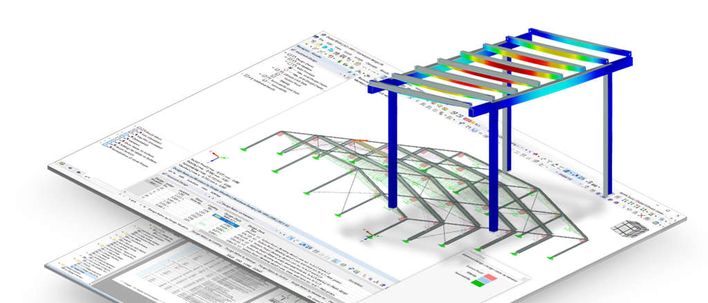 The Aluminum Design add-on for RFEM 6 analyzes the structural stability and load-bearing capacity of aluminum structures.