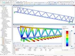 RSTAB Model of Pedestrian Bridge over Dortmund-Ems Canal in Münster, Germany