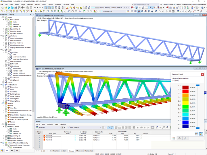 RSTAB Model of Pedestrian Bridge over Dortmund-Ems Canal in Münster, Germany