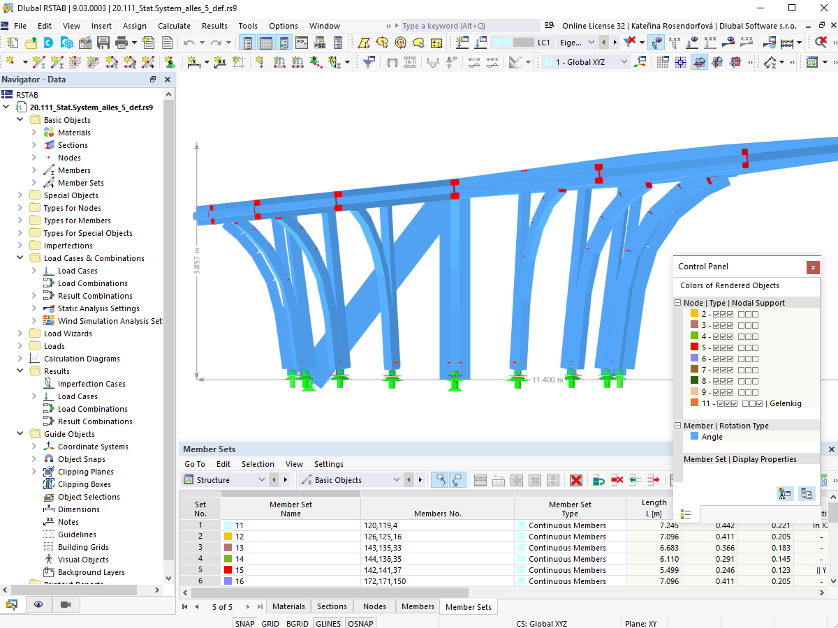 RSTAB Model of Gazebo in Monbijoupark in Bern, Switzerland